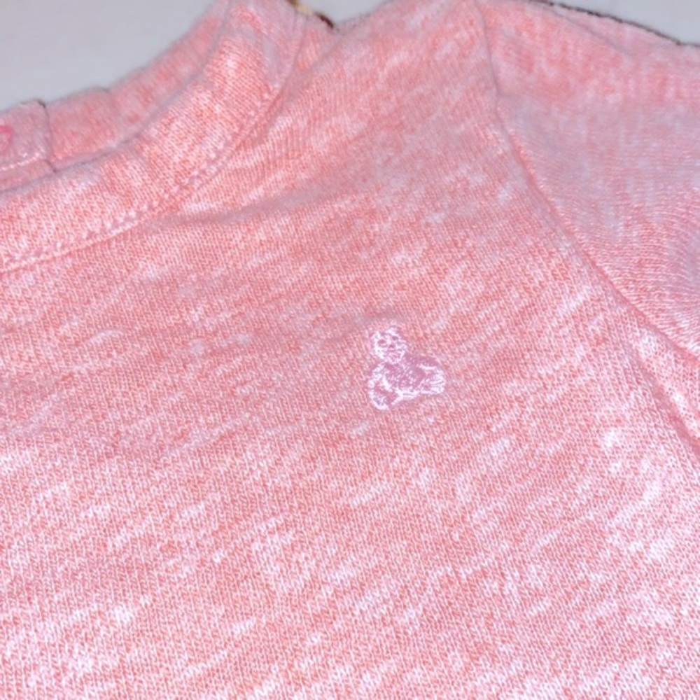 EUC Gap Baby Girls’ Pink Heather Stripe Reversible Sweatshirt/ Top (6-12m) - Picture 7 of 7